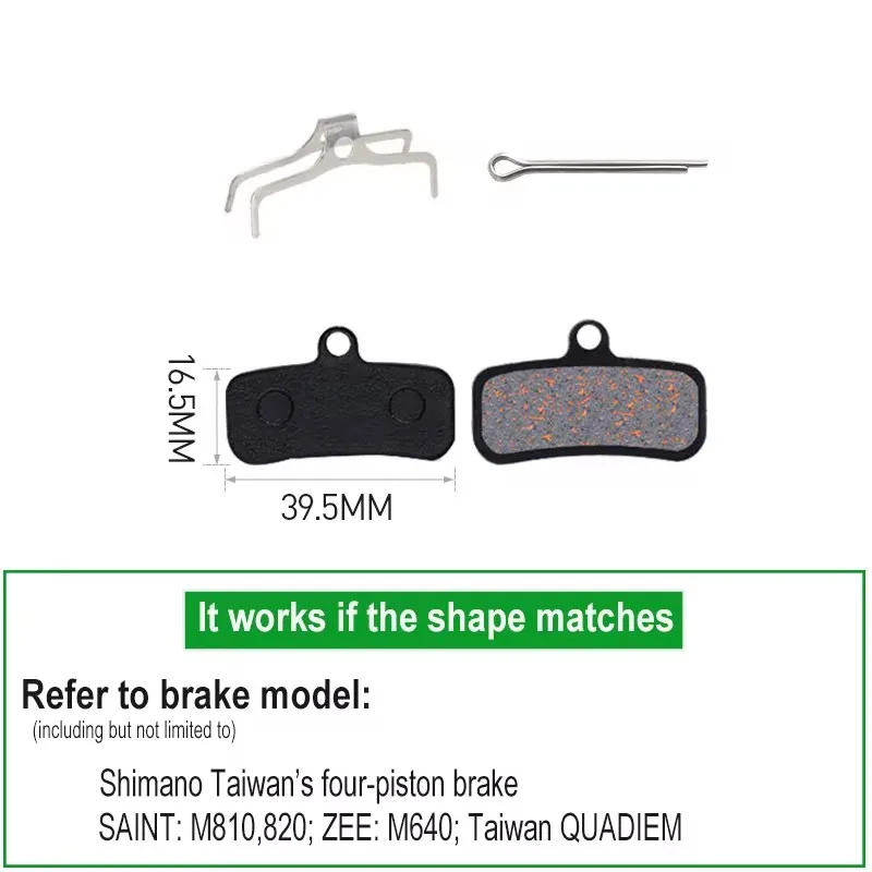 10 Pairs Semi-Metallic Bicycle Disc Brake Pads Suit for Shimano Saint BR-M810 M820 Zee BR-M640 XTR-M9120 Deore XT BR-M8020 M8120