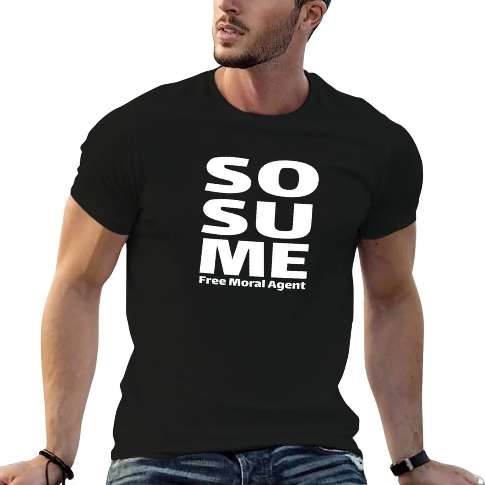 So Su Me Free Moral Agent T-Shirt graphic t shirt vintage valentines boutique clothes Men's clothing