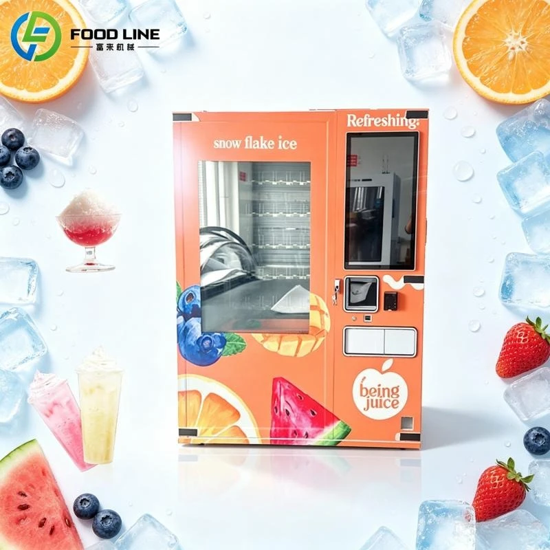 Commercial Fruit Smoothie Vending Machine with Built-in Self-Cleaning System FL Customized