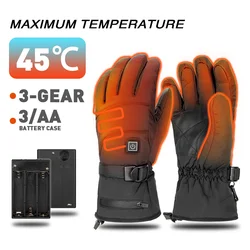 Motorcycle Heated Gloves Winter Warm With Battery Case Non-slip Heated Gloves Waterproof Heated Rechargeable Gloves Touch Screen