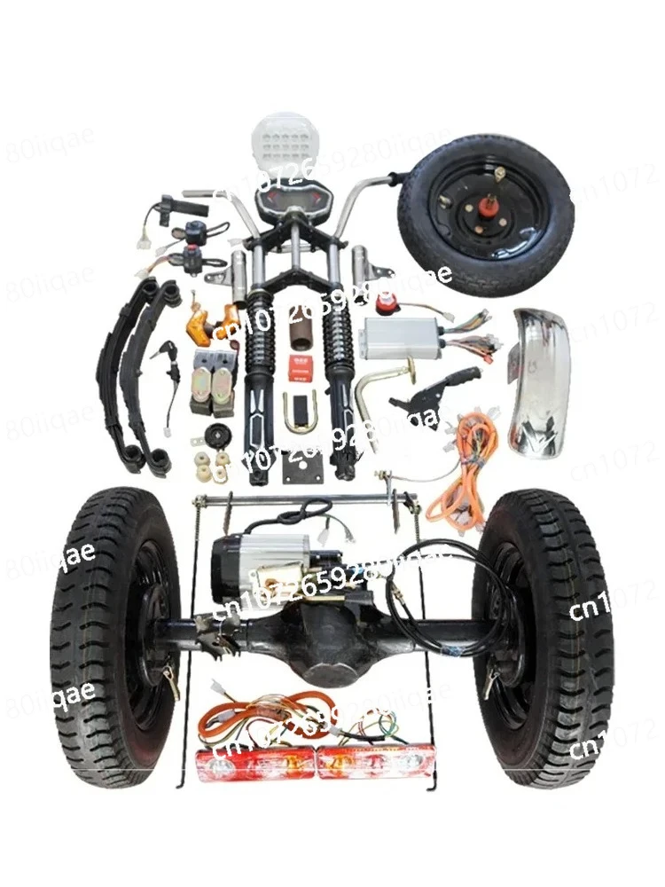 

Modification Kit Front Wheel Steering Assembly Variable Gear Rear Axle Drive Parts and Accessories800KG Electric Tricycle