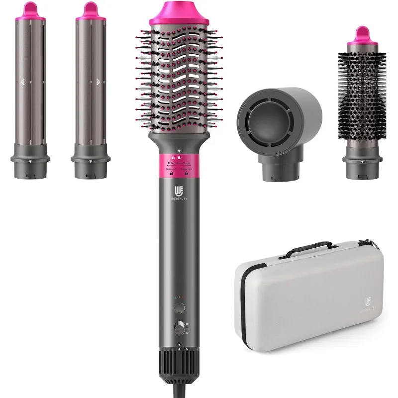 

Hair Dryer Brush, 5 in 1 One Step Professional Hot Air Brush Set for Fast Drying, Curling Drying, Straightening, Negative Ion