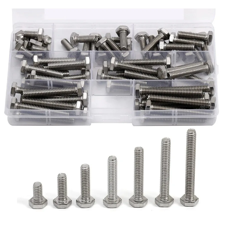 

1 420 Bolts Screws Kit Eerl Hex Stainless Steel 304 Fully Threaded Hex Bolt 1 420 x 1 2" 3 4" 1" 11 4" 11 2" 13 4" 2" Length