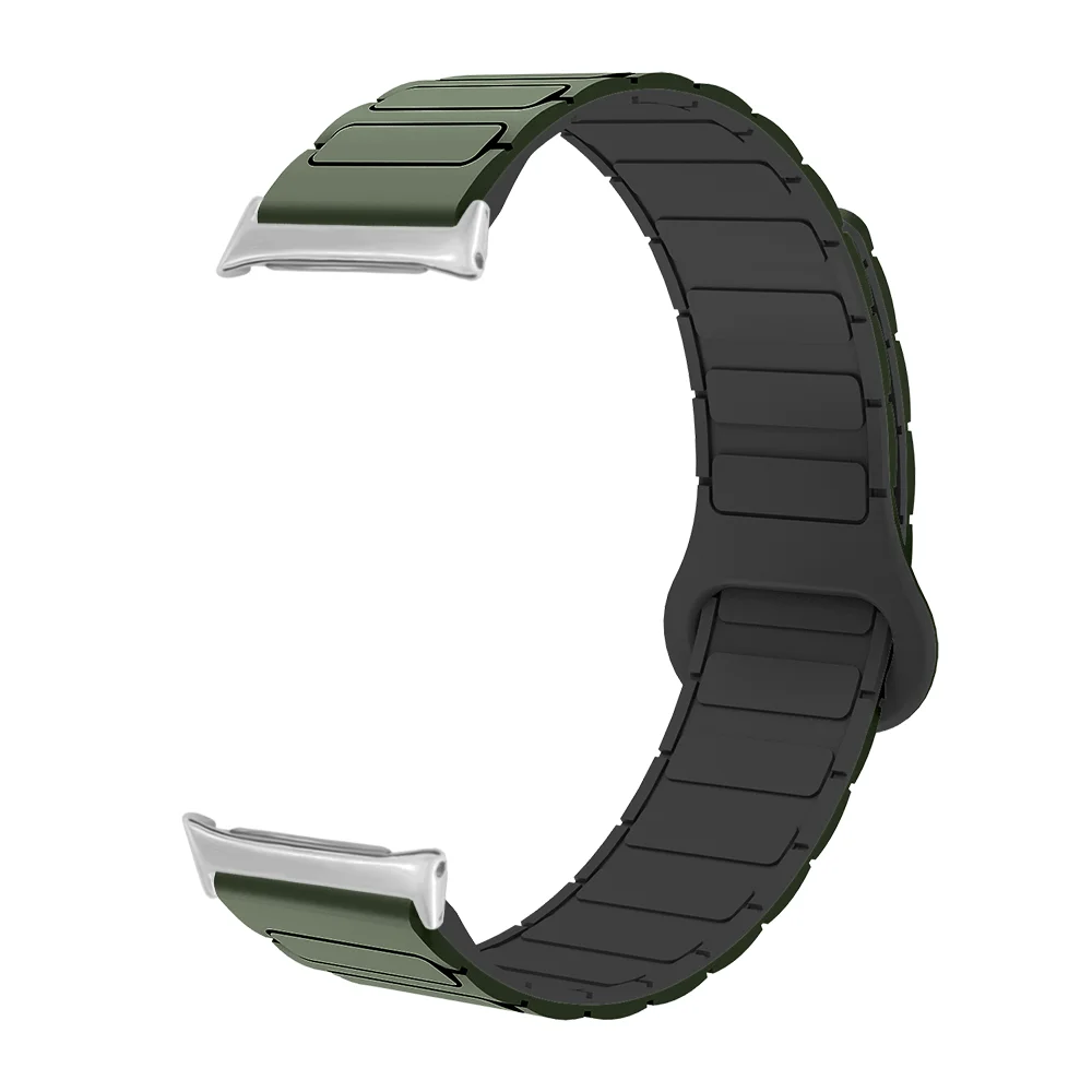 

20mm Magnetic Silicone Loop Strap For Honor Watch 4 Armor Style Quick Release Replacement Waterproof Watch Band For Men Women