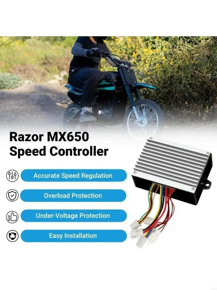 

E5BE Universals Electric Bike Motor Controllers 36V Speed Control Module with 3 Pin Charging Port Replacement Controllers