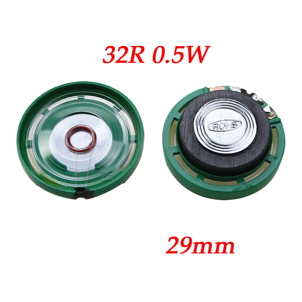 2 pièces 8 Ohm 0.25W 0.5W 16 Ohm 32 Ohm haut-parleur 8R 16R 32R 20mm 21mm 23mm 27mm 29mm 36mm 40mm de diamètre haut-parleur