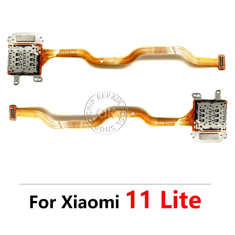 SIM Card Holder For Xiaomi Mi 11 Mi11 Lite M2101k9ag sim Tray Slot Reader Socket Flex Cable