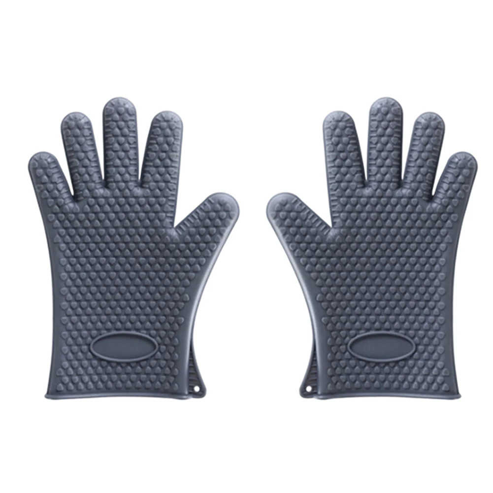 

Thick Silicone Gloves for Heat Resistance For Outdoor BBQ Kitchen Baking Cooking Gloves 1 Pair Hand Protection
