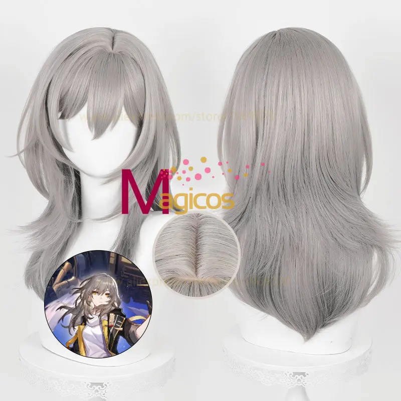 Jogo Honkai Star Rail Trailblazer Cosplay Peruca 52cm Anime Cabelo Perucas sintéticas resistentes ao calor