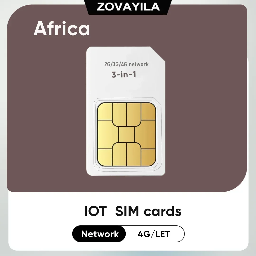 Karta SIM 4G-LTE Africa Dotyczy lokalizatora GPS Walkie Talkie, plan roczny, urządzenie Cellular IOT 360 MB, dedykowane dane alarmowe SIM Car