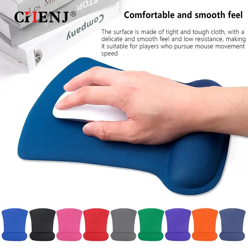 Mouse Pad With Wrist Rest Pad Anti-Slip Gaming Mousepad Mice Mat PC Laptops Keyboard Solid Color Accessories