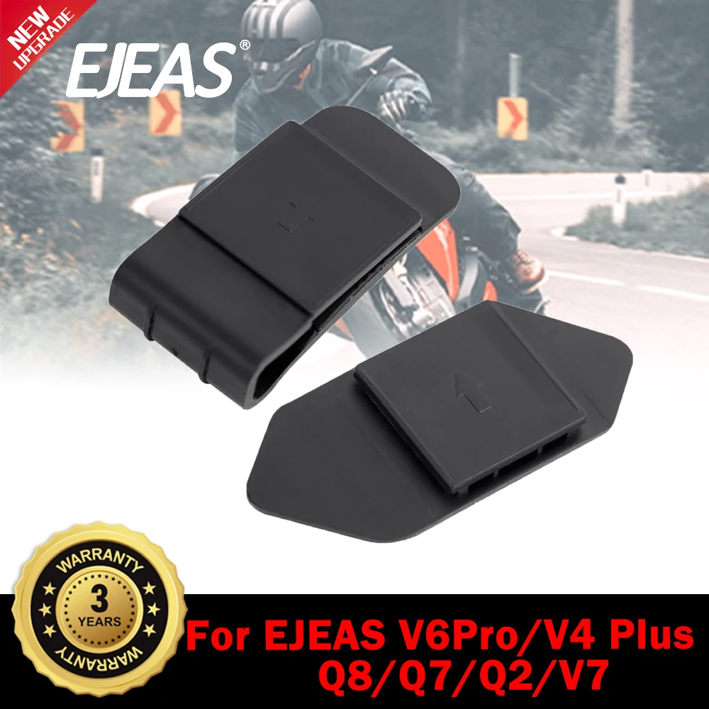 Motorcycle Helmet Intercom Mounting Clip For EJEAS V4 PLUS/V6 PRO+/Q7/V7/Q8 Double-Sided Tape Base 1/2 Piece