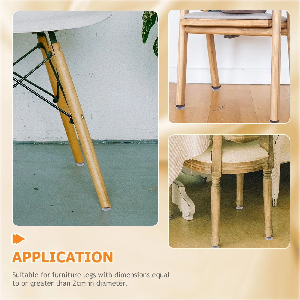 

50pcs Felt Pads For Furniture Legs 2Cm Chair Glides Floor Protectors Hardwood Carpet Anti-Slip Noise Reducing Vibration Durable