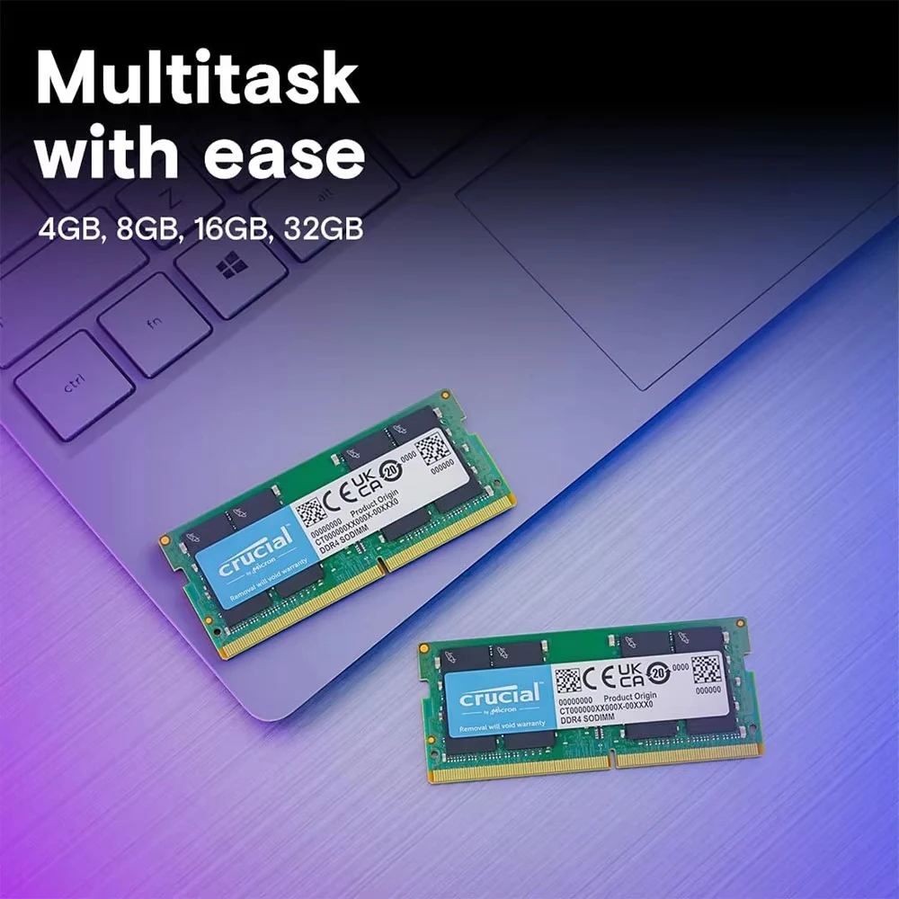 Crucial NEUER DDR4 RAM 16GB 32GB 4GB 8GB 3200MHz 2400 2666MHz Laptop-Speicher SODIMM PC4-25600 21300 19200 17000 für Intel & AMD – Detail 4