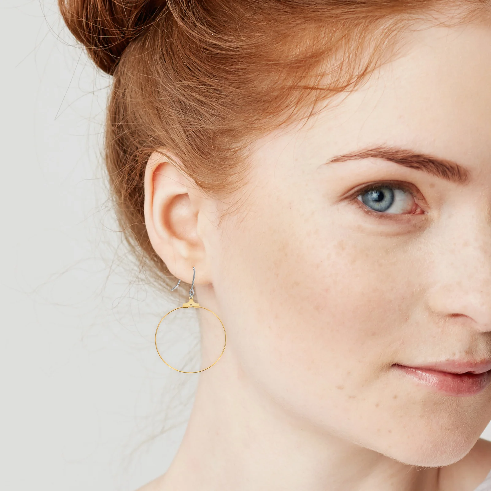 

90Pcs Hoop Earrings for Women Large Round Circle Ear Hoops DIY Jewelry Accessories for Big Statement Earrings Circle Hooks