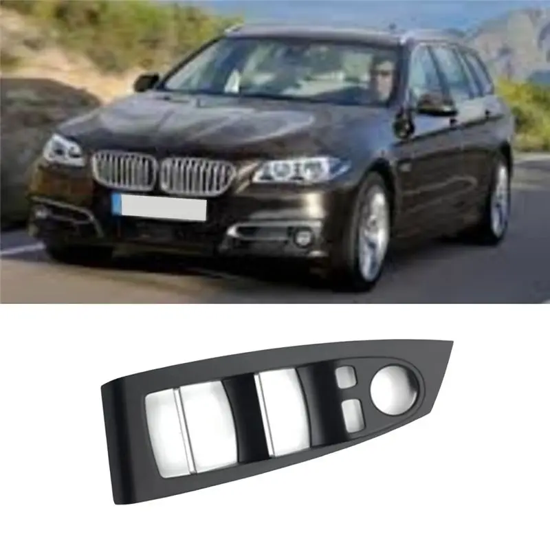 A95E-Car Left Front Window Switch Lift Panel Door Armrests Panel Tirm 51417234801 For BMW 5 Series F07 2010-2017 Left