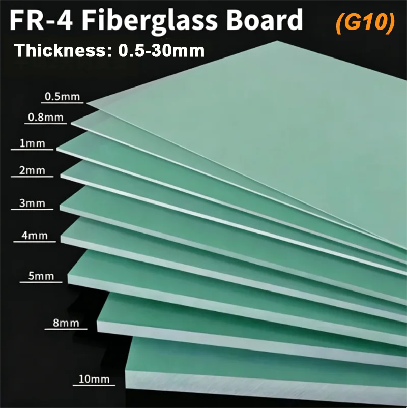 0.5/0.8/1/1.2/1.5/2-30mm Thick G10 FR4 Fiberglass Sheet Light-green Epoxy Plate Epoxy Resin Board FR-4 Glass Fibre 3D Printer
