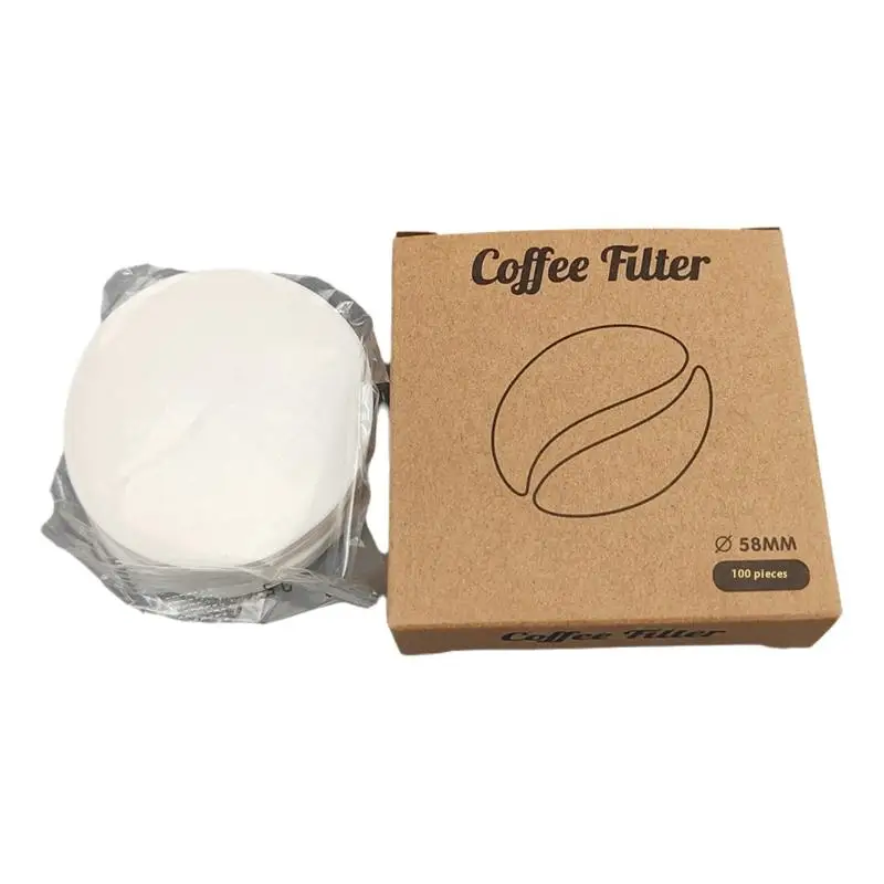 New 100Pcs Espresso Paper Filters 51/53/58mm Puck Screen For Delonghi Breville Portafilter Machine Tools Coffee Filter Paper