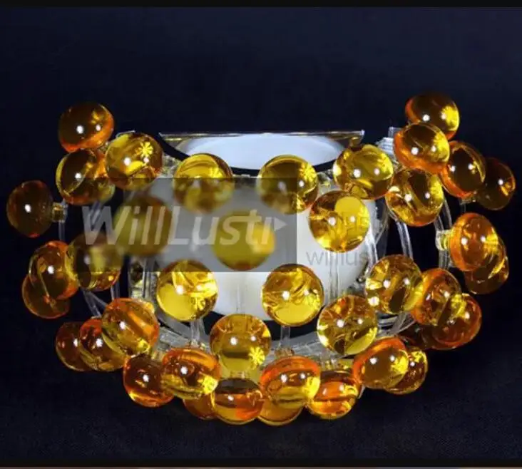 Modern PMMA Bead Wall Sconce Acrylic Ball Caboche Wall Lamp Light LED R7S bulb clear amber bead Lighting