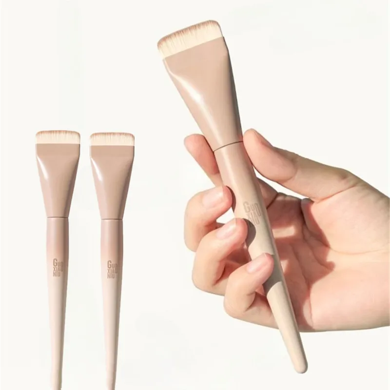 GUOXIAONIU Foundation-Pinsel mit flachem Kopf, ultradünner Maskenpinsel für flüssige Cremekosmetik, zum Verblenden von Kosmetika, Schönheitswerkzeug, Premium-Geschenk