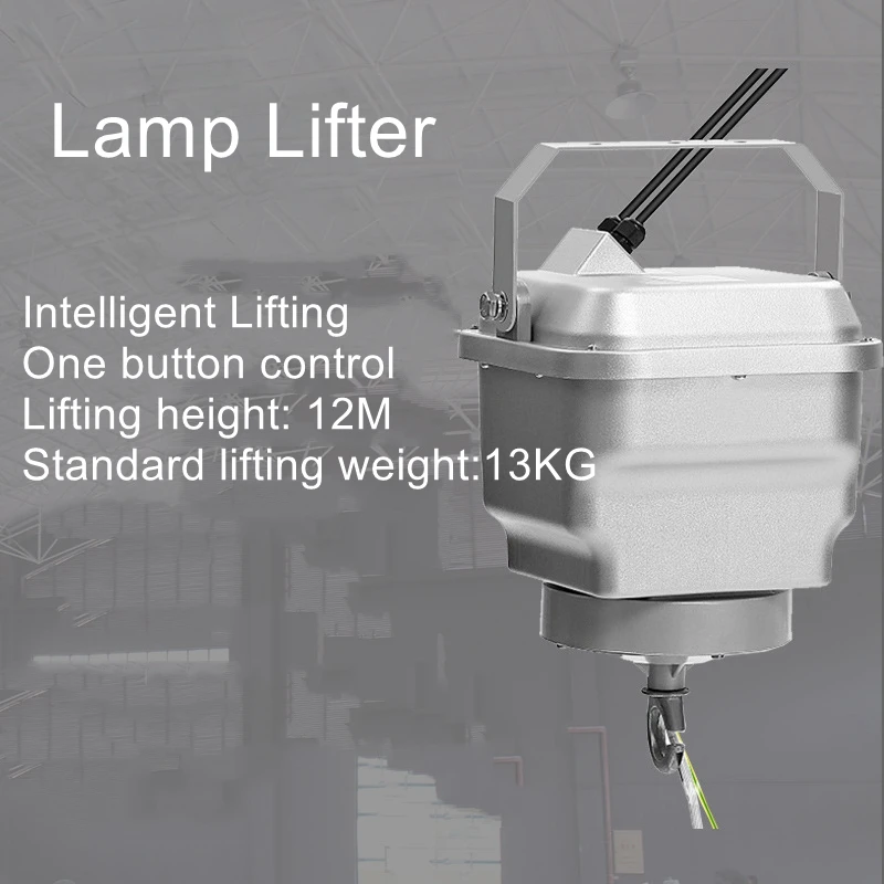 LED lift double wire remote control automatic factory shopping mall hall intelligent aerial locking mine lamps lifter