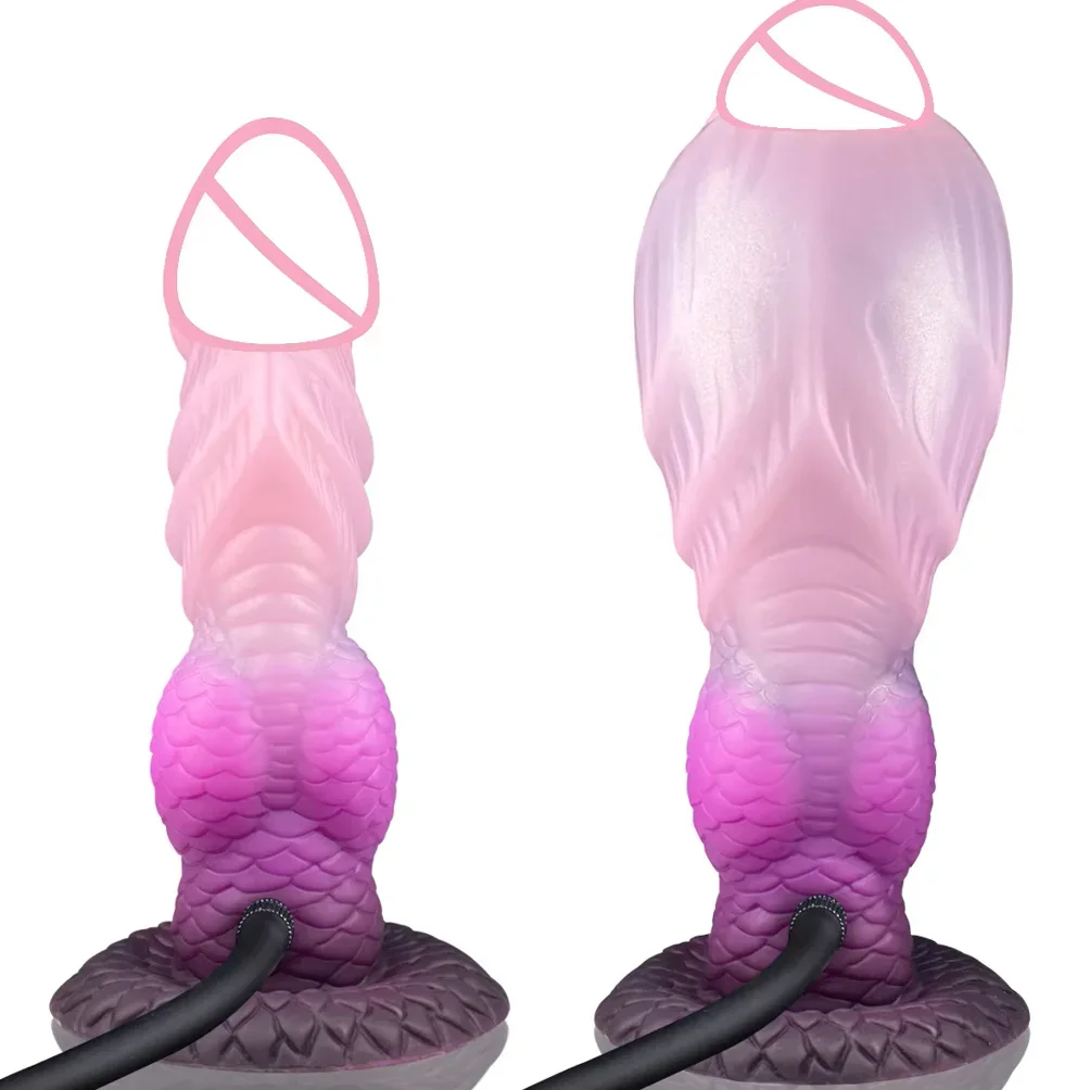 Inflatable Liquid Silicone Large Realistic Penis Dilator Anal Plug SM Sexual Toys for Couples Exploration And Experimentation YX