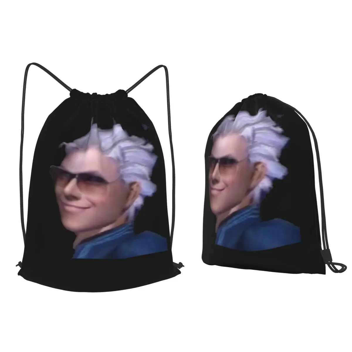 Vergil From The Devil May Cry Series Backpacks Multi-function Drawstring Bundle PocketStorage Bag Book Bags for Man Woman School