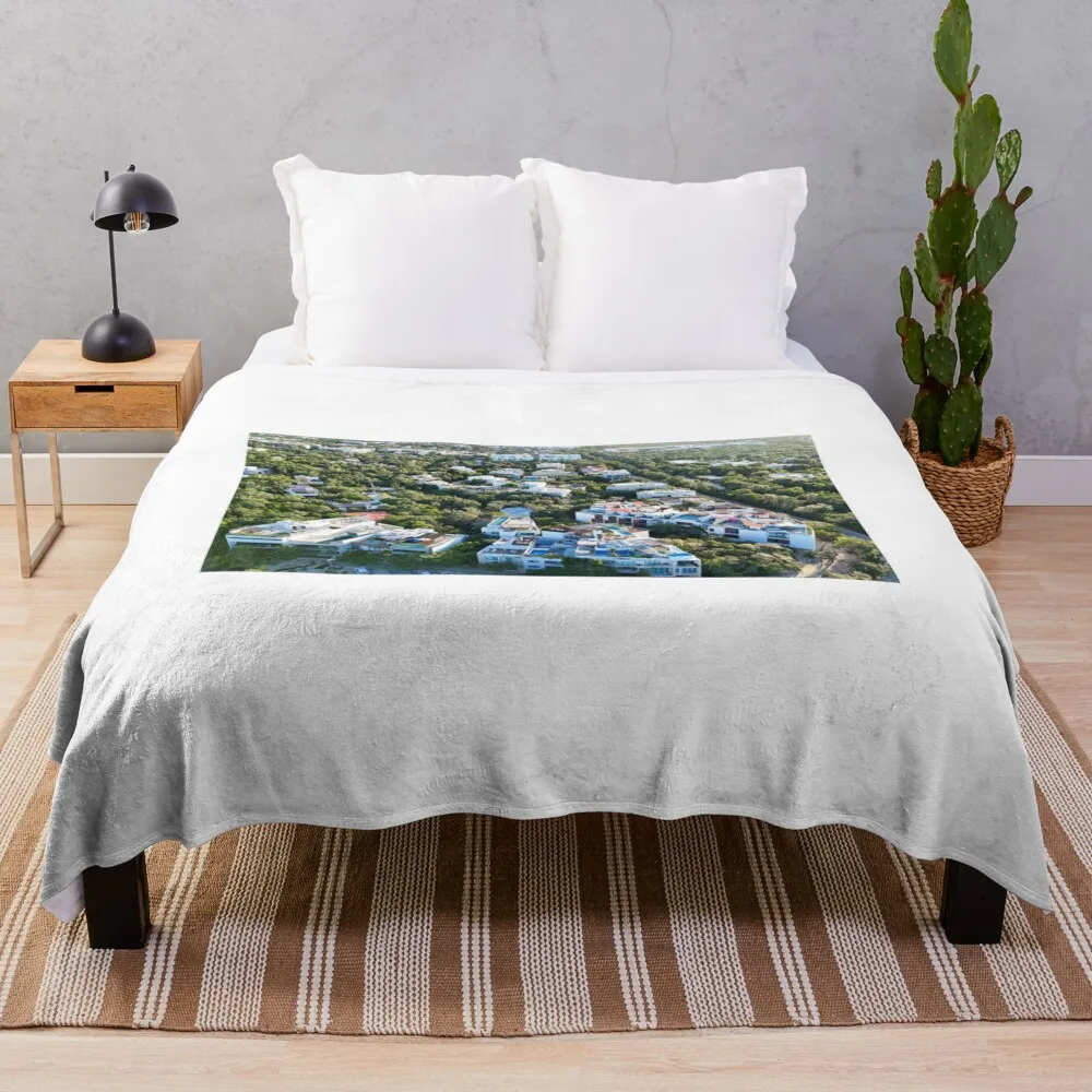 Air Aldea Zama - Tulum, Mexico Drone  Photograph Throw Blanket Summer Beddings For Decorative Sofa Designers Blankets