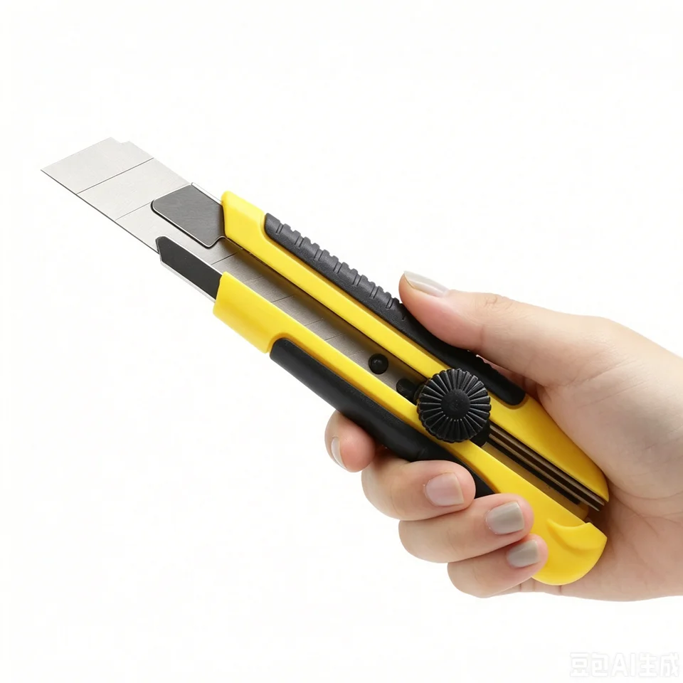 25mm Utility Knife SK5 Stainless Steel Blade Retractable Knife Box Cutter Snap-off Pocket Utility Knives Cut Rope Paper TOVIA
