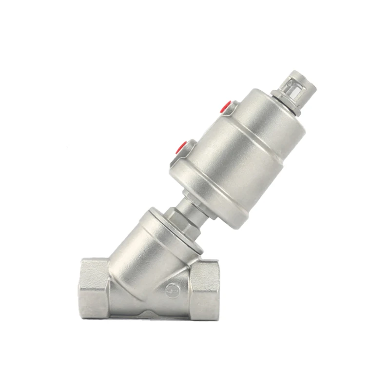 

DN20 Stainless Steel Pneumatic Actuator Angle Seat Valve Pneumatic Seat Valve 16bar For Steam Gas Oil Normally Closed