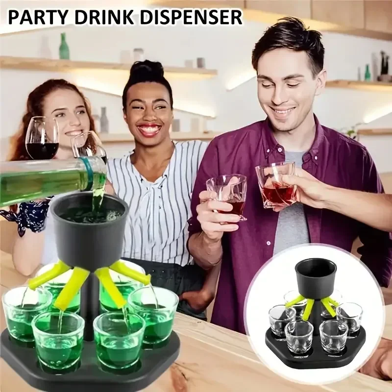 

Wine Automatic Glass Dispenser Six Shot beer whiskey cocktail Separator FOR Home Party Bar alcohol games cocktail accessories