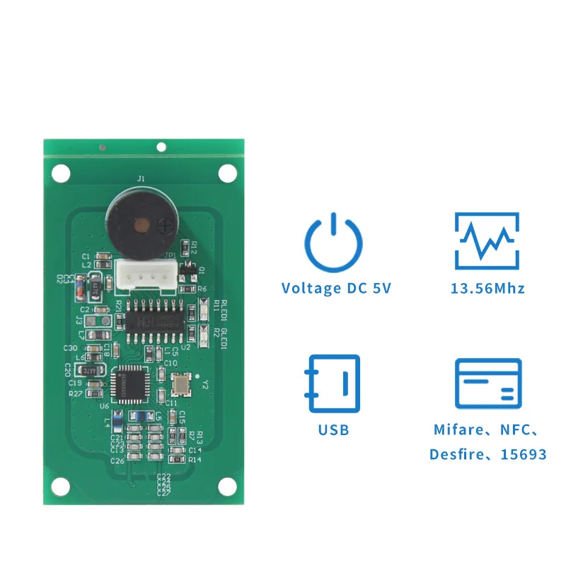 

13.56Mhz IC M1 Card Smart USB Communication NFC Contactless Access Control RFID Card Reader Module