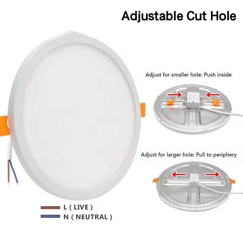 LED Downlight Ultra thin Round Square Recessed Lamp 6W 8W 15W 20W Indoor Bathroom Ceiling LED Spot Light Adjustable Hold