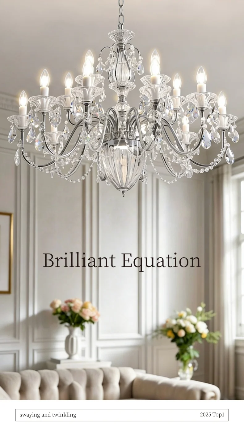 French Chandelier Europe Villa Candle E14 Pendant
