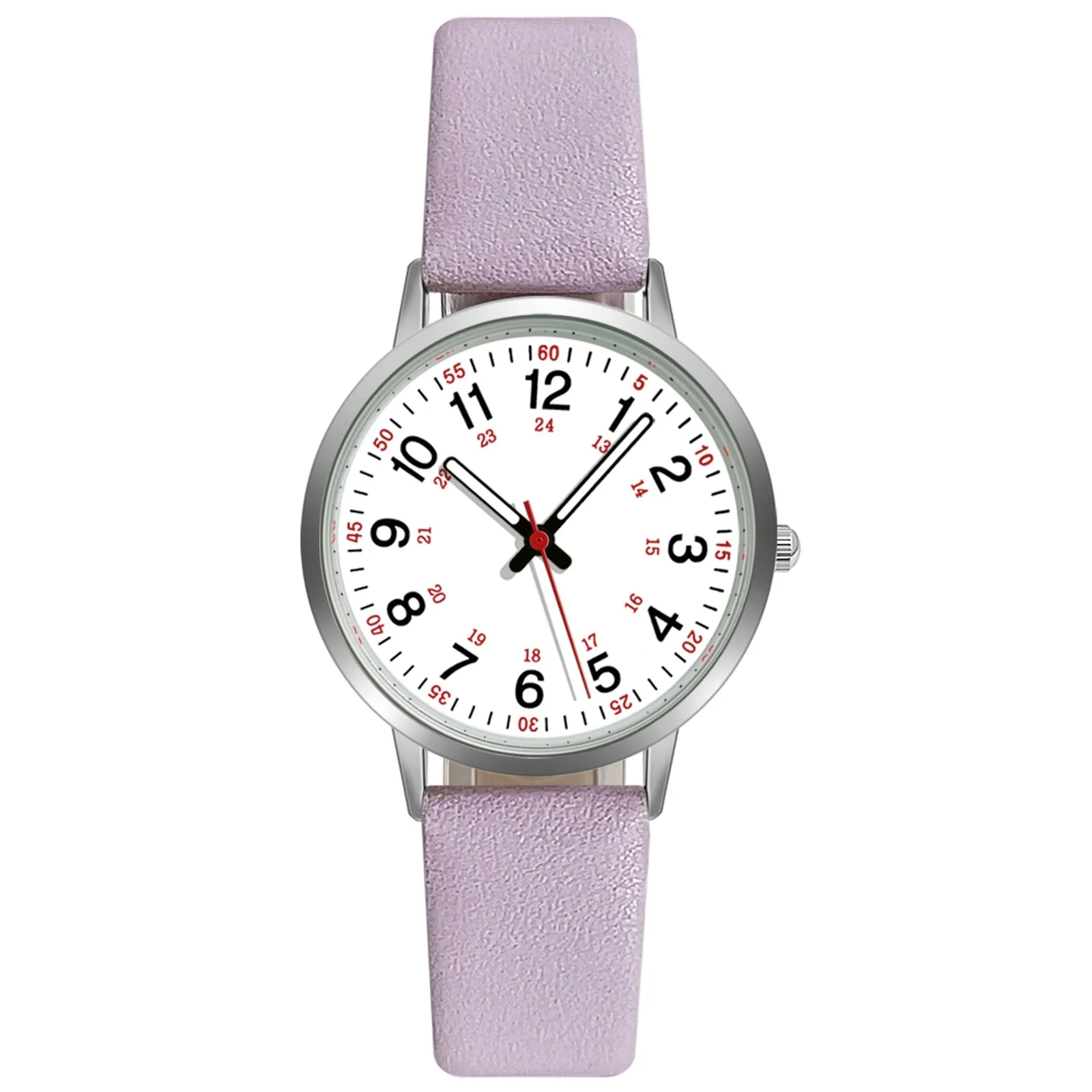 ساعة نسائية كوارتز بمينا ساعة رقمية ومؤشر توهج للنساء والفتيات