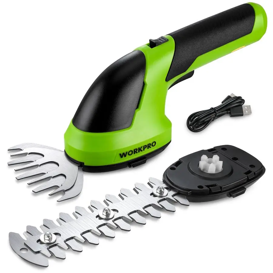 

Cordless Grass Shear Shrubbery Trimmer 2 in 1 Handheld 7.2V Electric Grass Trimmer Hedge Shears Grass Cutter Rechargeable Lithi