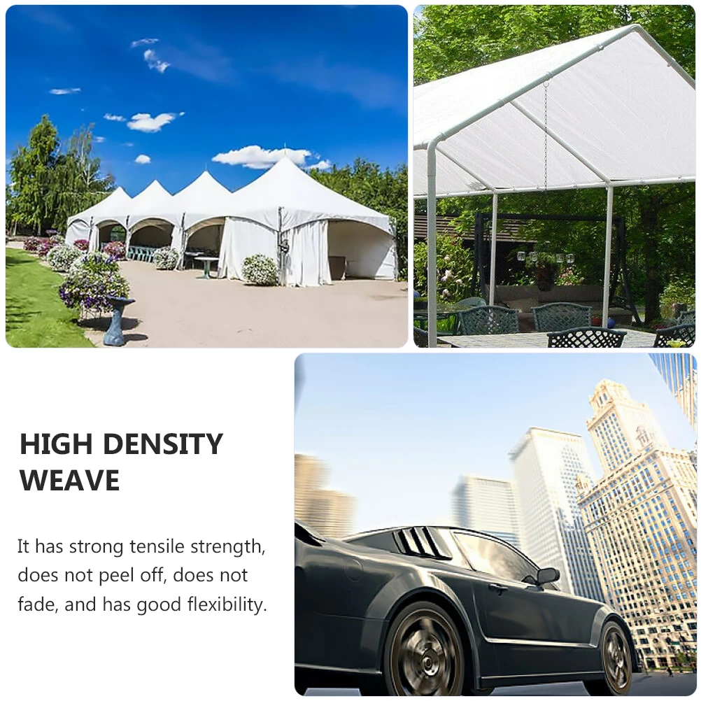 

1pc White PE Waterproof Tarpaulin 3X2m Thickened Outdoor Car Truck Cover Sunscreen Dustproof Cloth for Camping Tent