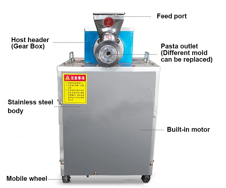 

Automatic Electric 90kg/h Pasta Machine to Make Pasta /corn Noodle/ Potato Starch Noodle