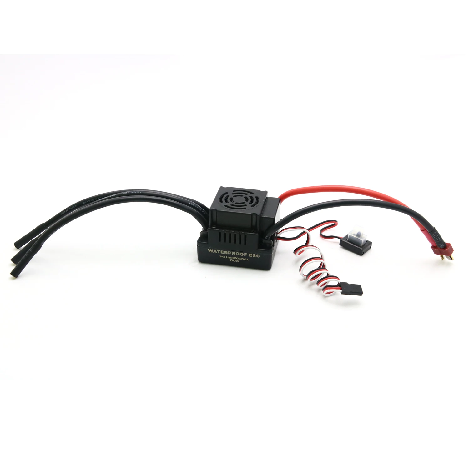 Rc 80A Brushless ESC elektrik, kontroler kecepatan dengan 5.8V / 3A SBEC 2-4S kartu Programe untuk mobil RC 1/8 1:8