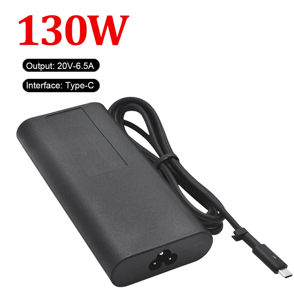 130W USB-C Type C AC Laptop Adapter Power Charger 20V 6.5A for Dell XPS 15 9500 9510 9520 for Dell XPS 17 9700 9710 9720 9730