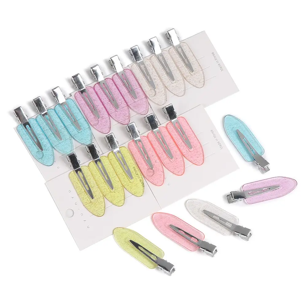 Doce Cor Seamless Clips de cabelo, No Bend Presilhas, Marca, Curl Clip, Maquiagem, Cabelo Crease, Styling Bang Clip, 4pcs