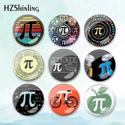 2023 New Math PI Badge Brooch Mathematics Pin Backpack Decoration Pins Round Jewelry Women Gift