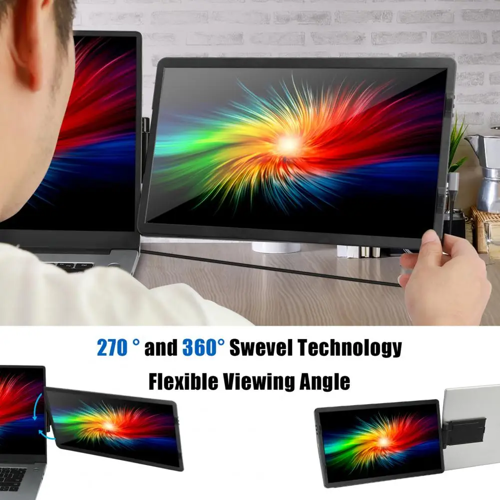 14.1-inch Laptop Expansion Screen Support Type-C 3.1 Foldable FHD IPS Portable Laptop Phone Gaming Display Monitor Screen