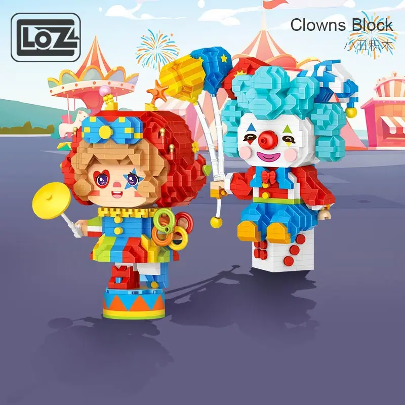 

Loz Circus Park Clown Party Micro Particle Assembled Building Block Toys Model Playground Micro Diamond