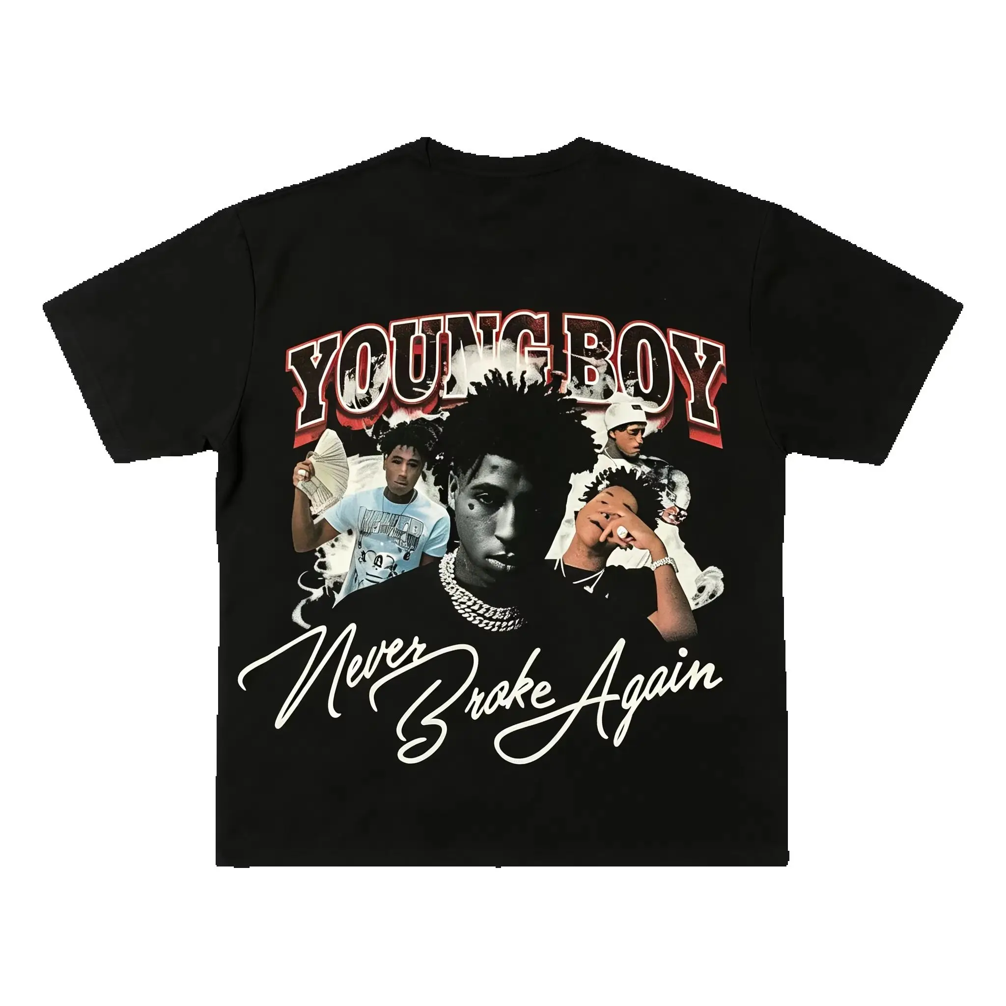 1pc Young Boy Never Broke Again American Rapper Hiphop Printed Cotton T shirt Unisex Men Women Kids Summer Streetwear Casual