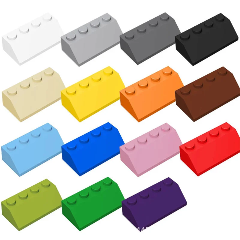 

50g/25Pcs 3037 2x4 Sloping Building Block Moc Roof Accessories Compatible with Brick Creativity Children Toy Assembly