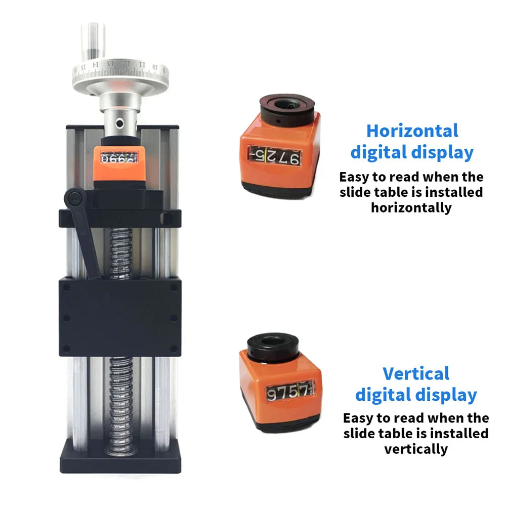 Imagem -04 - Módulo Linear da Fase do Trilho da Indicação Digital da Tabela Deslizante Manual do Cnc 50-curso de 500 mm Sfu1605 Sfu1610 c7 Ballscrew com Volante