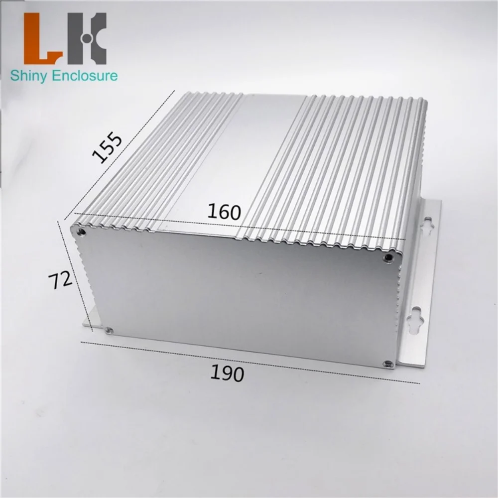 71x190x155mm New DIY Extruded Electronic Project Aluminum Enclosure Case Power Junction PCB Instrument Box