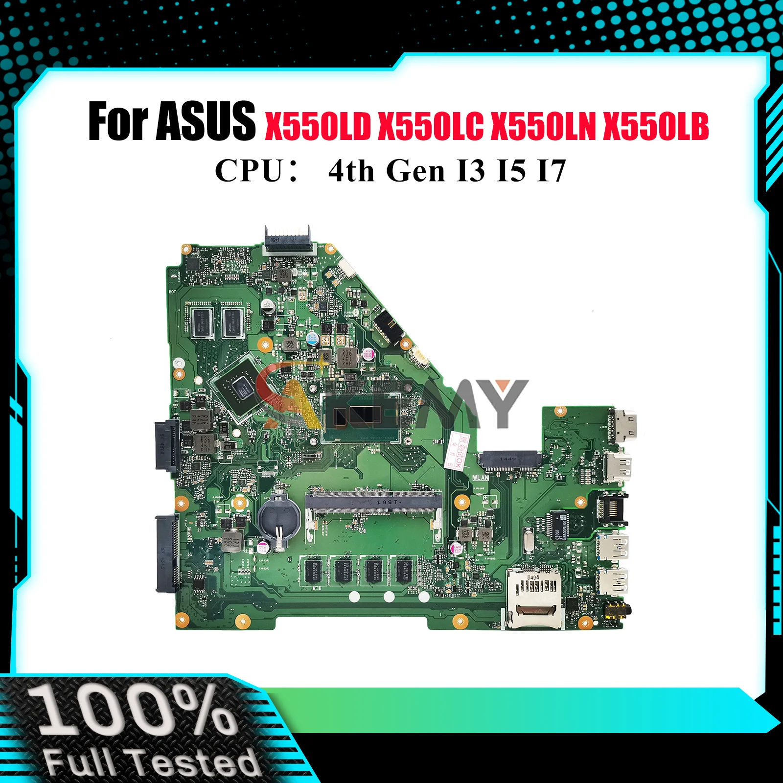 

X550LD Laptop Motherboard For ASUS VivoBook Y581L R510L X550LD X550LB X550LN X552L X550LC X550L Mainboard With I3 I5 I7 CPU stk