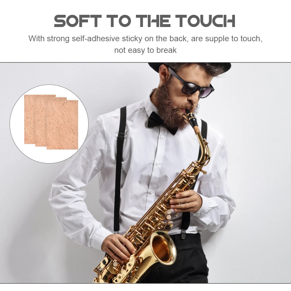 

3 Pcs Saxophone Cork Chips Saxaphone Music Instrument Musical Accessory Alto Neck Replacement Pad